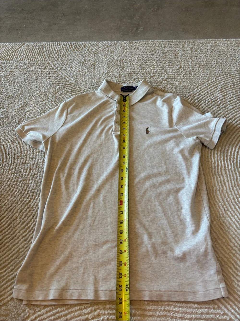 Polo by Ralph Lauren Heather Gray Short Sleeve Polo with Pony Logo
